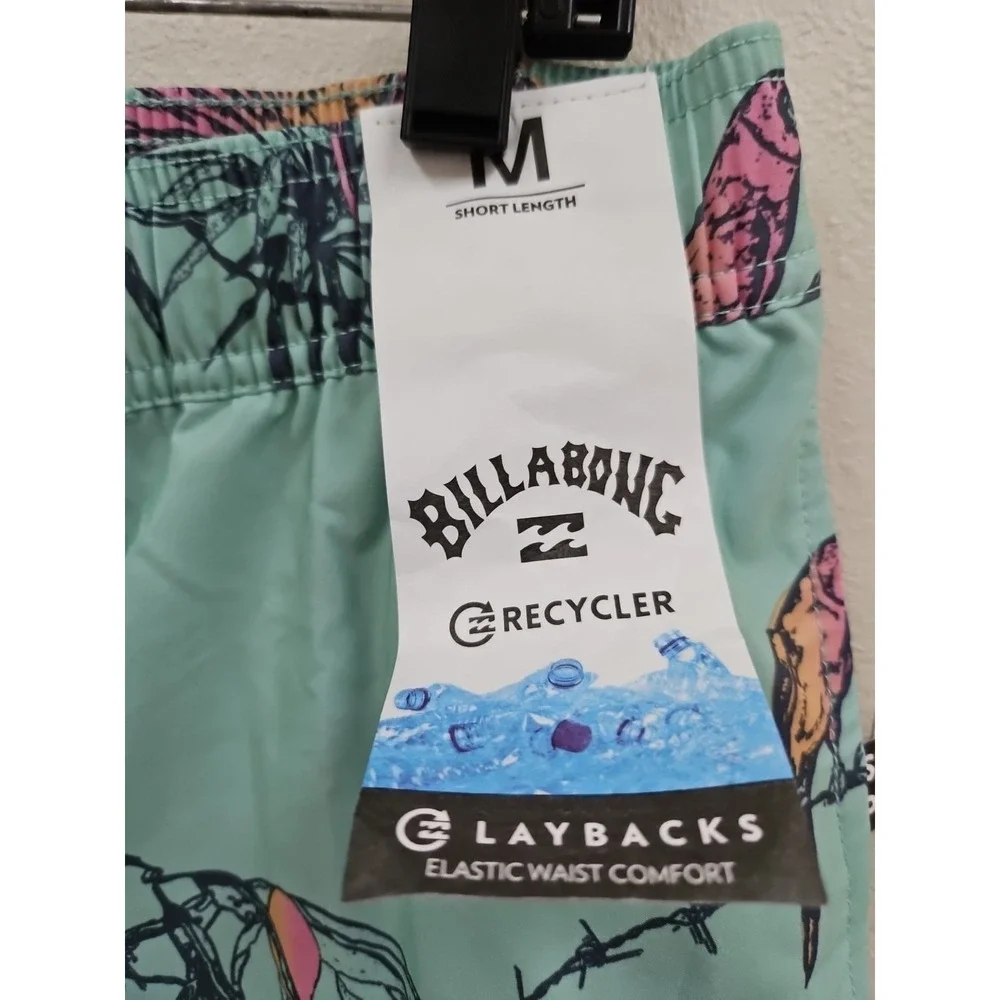 Men's Billabong Recycler Sundays  MED  Board Shorts Surf Swim NEW with Tag